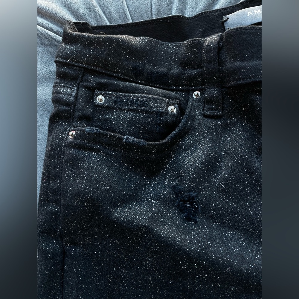 Amiri Women's Black Glitter Thrasher Jeans | Closet Label #120.) - Picture 9 of 16